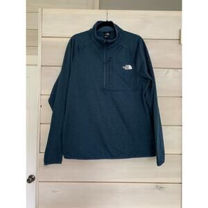 The North Face men’s long sleeve blue half zip size Large 
EEUC